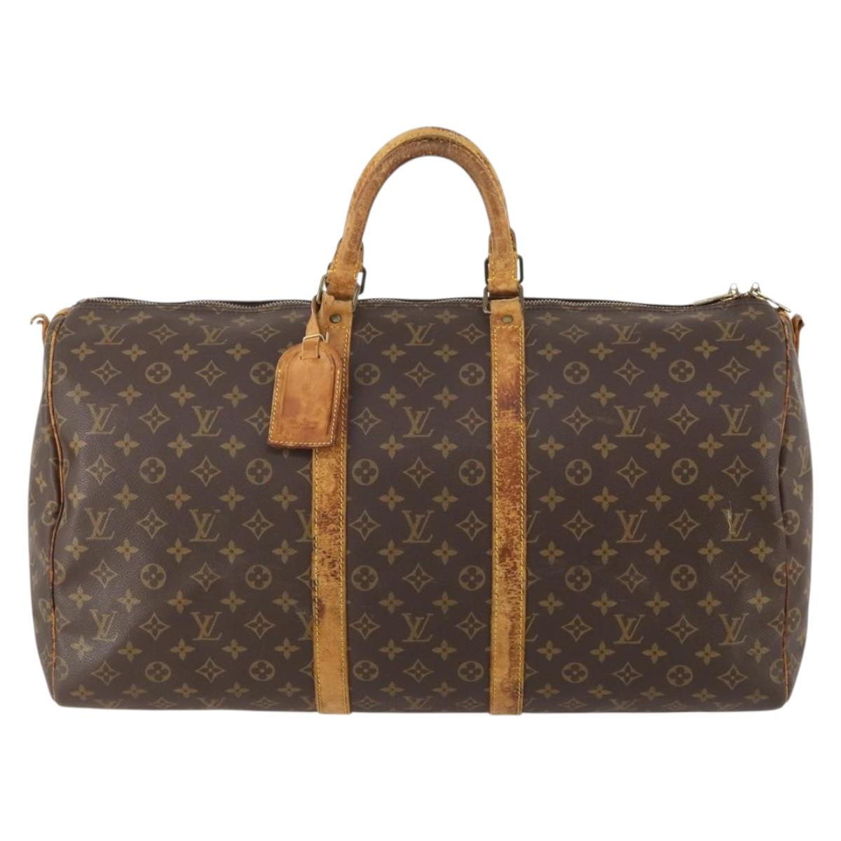 LOUIS VUITTON Monogram Keepall Bandouliere55 Boston Bag M41414 LV Auth bs35314