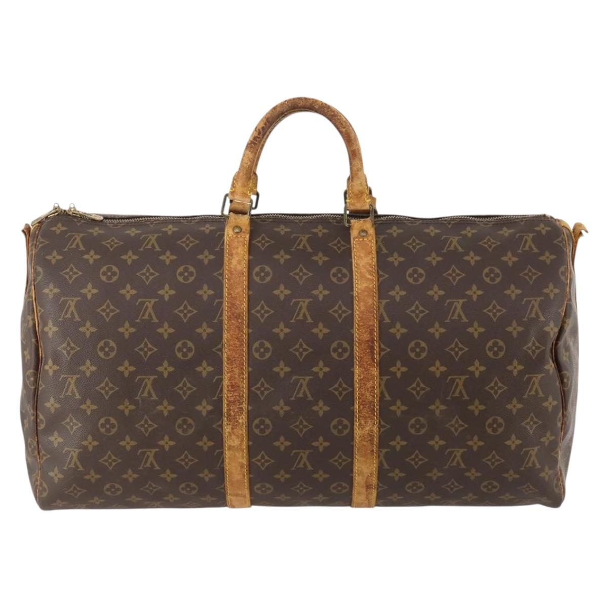 LOUIS VUITTON Monogram Keepall Bandouliere55 Boston Bag M41414 LV Auth bs35314