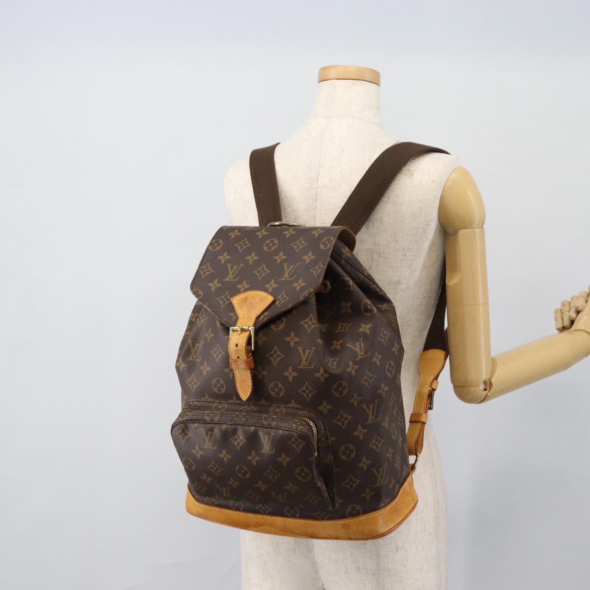 LOUIS VUITTON Monogram Montsouris GM Backpack M51135 LV Auth bs35317