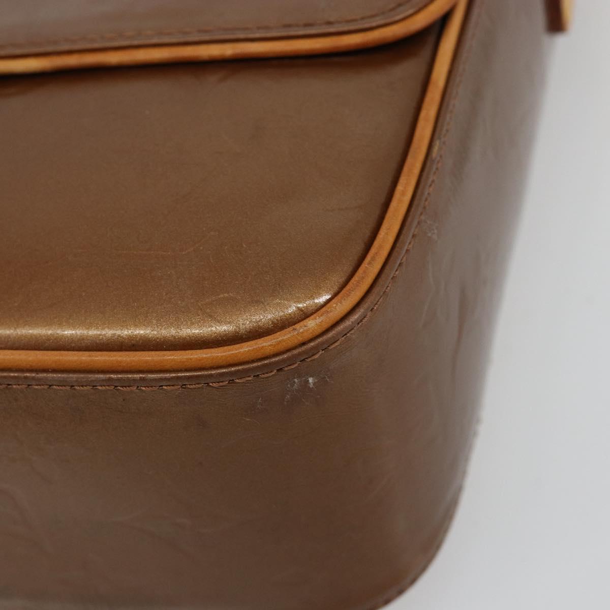 LOUIS VUITTON Monogram Vernis Christie GM Bag Bronze M91107 LV Auth bs35323