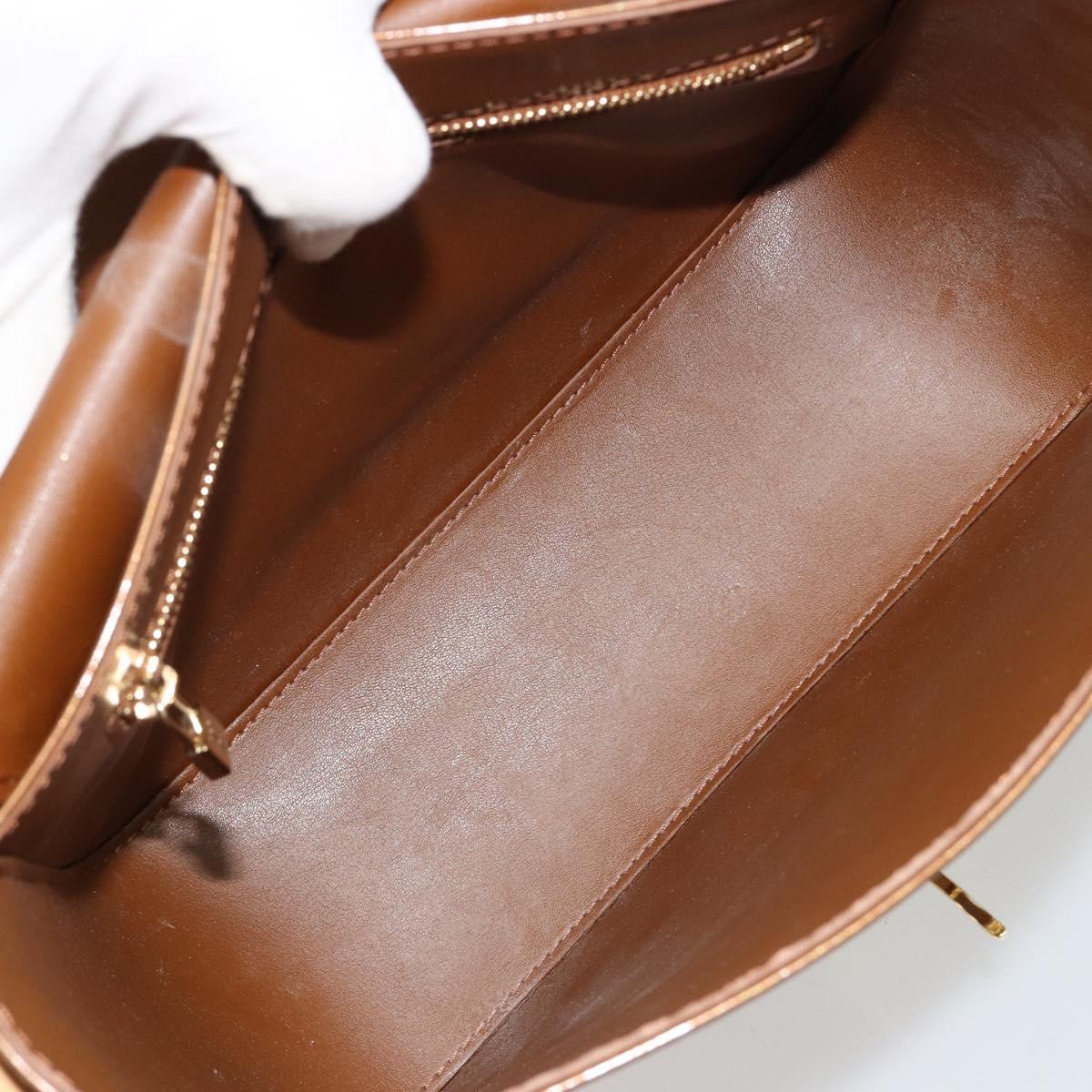 LOUIS VUITTON Monogram Vernis Christie GM Bag Bronze M91107 LV Auth bs35323