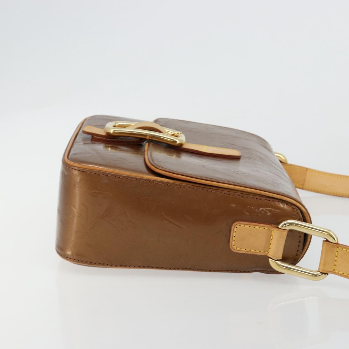 LOUIS VUITTON Monogram Vernis Christie GM Bag Bronze M91107 LV Auth bs35323