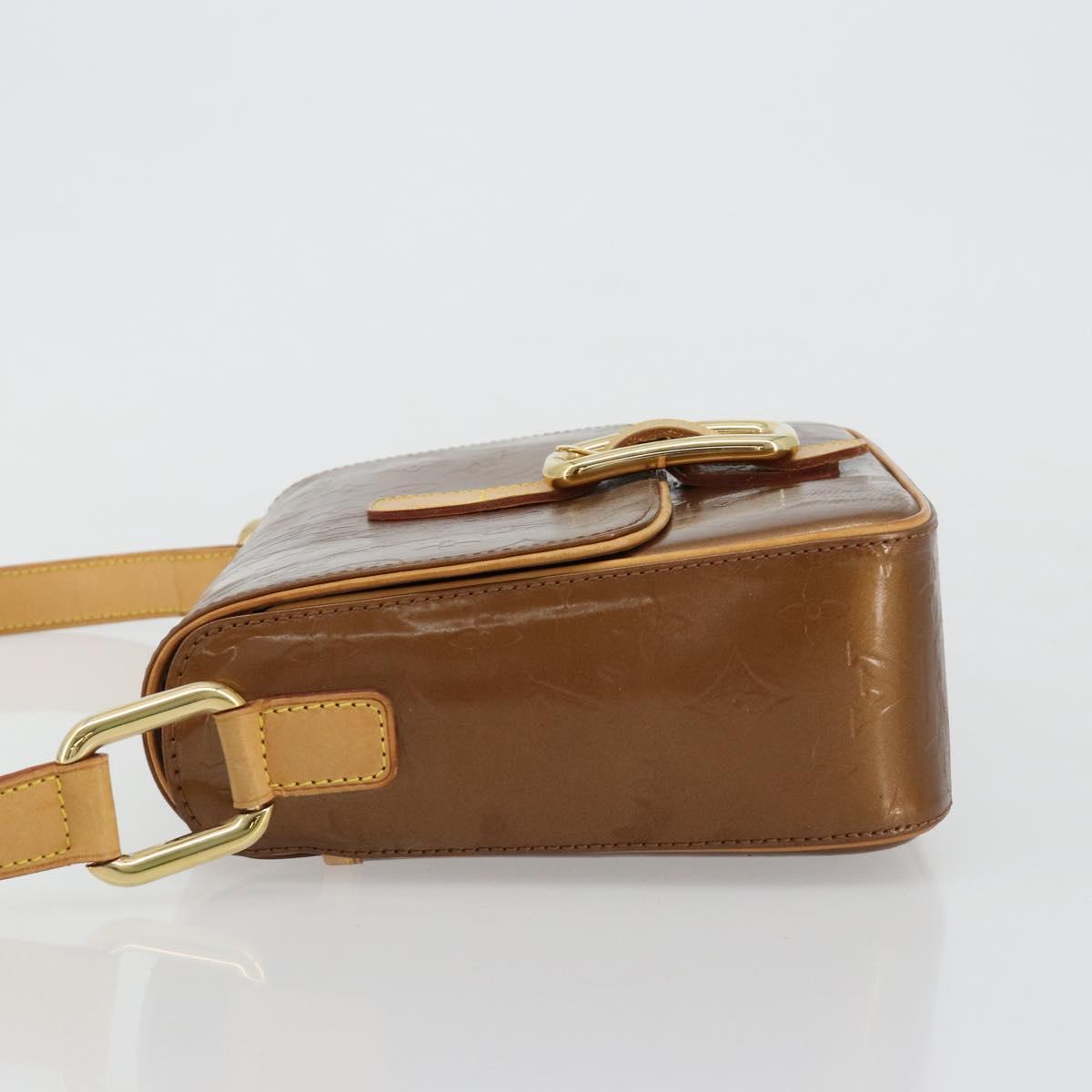 LOUIS VUITTON Monogram Vernis Christie GM Bag Bronze M91107 LV Auth bs35323