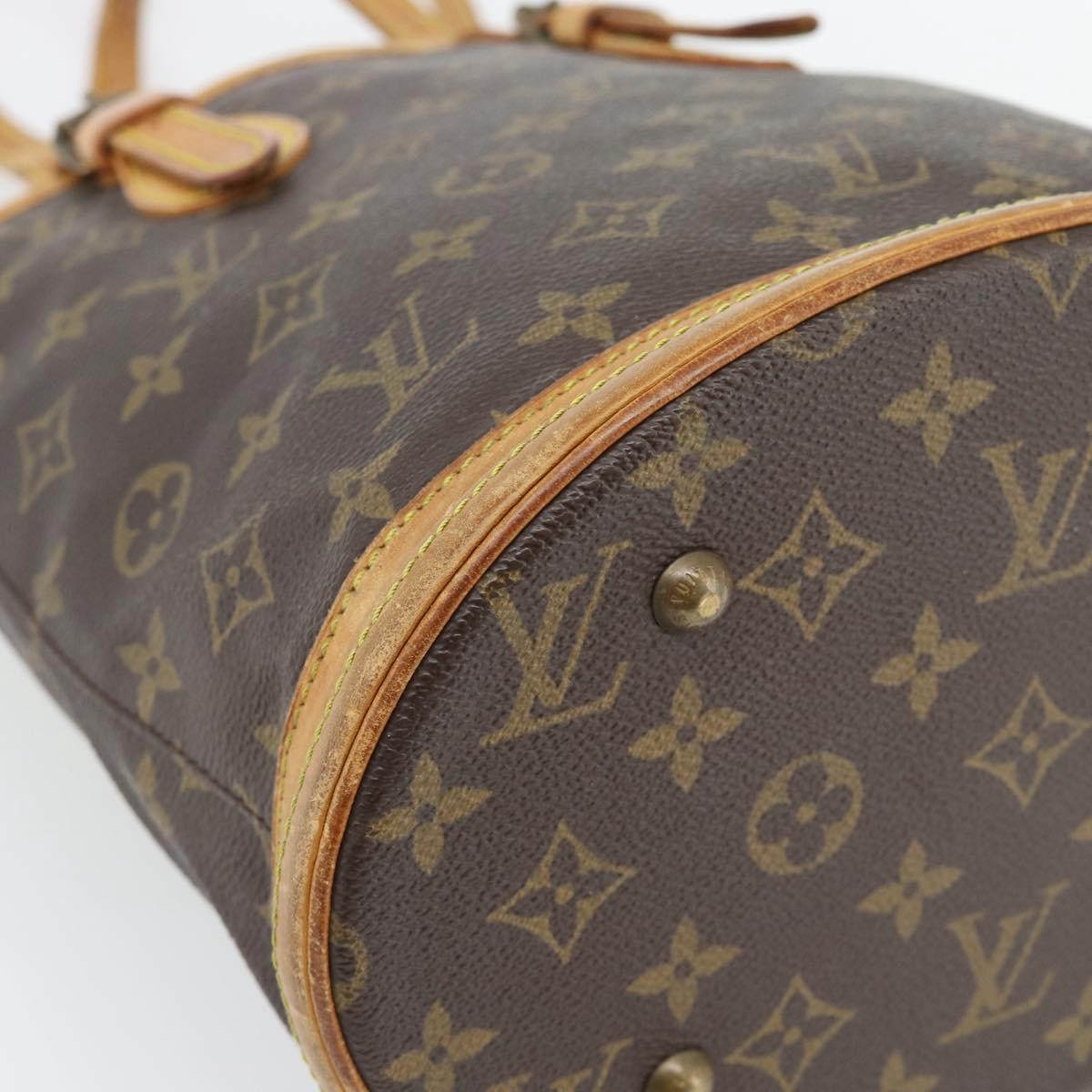 LOUIS VUITTON Monogram Bucket PM Shoulder Bag M42238 LV Auth bs35325