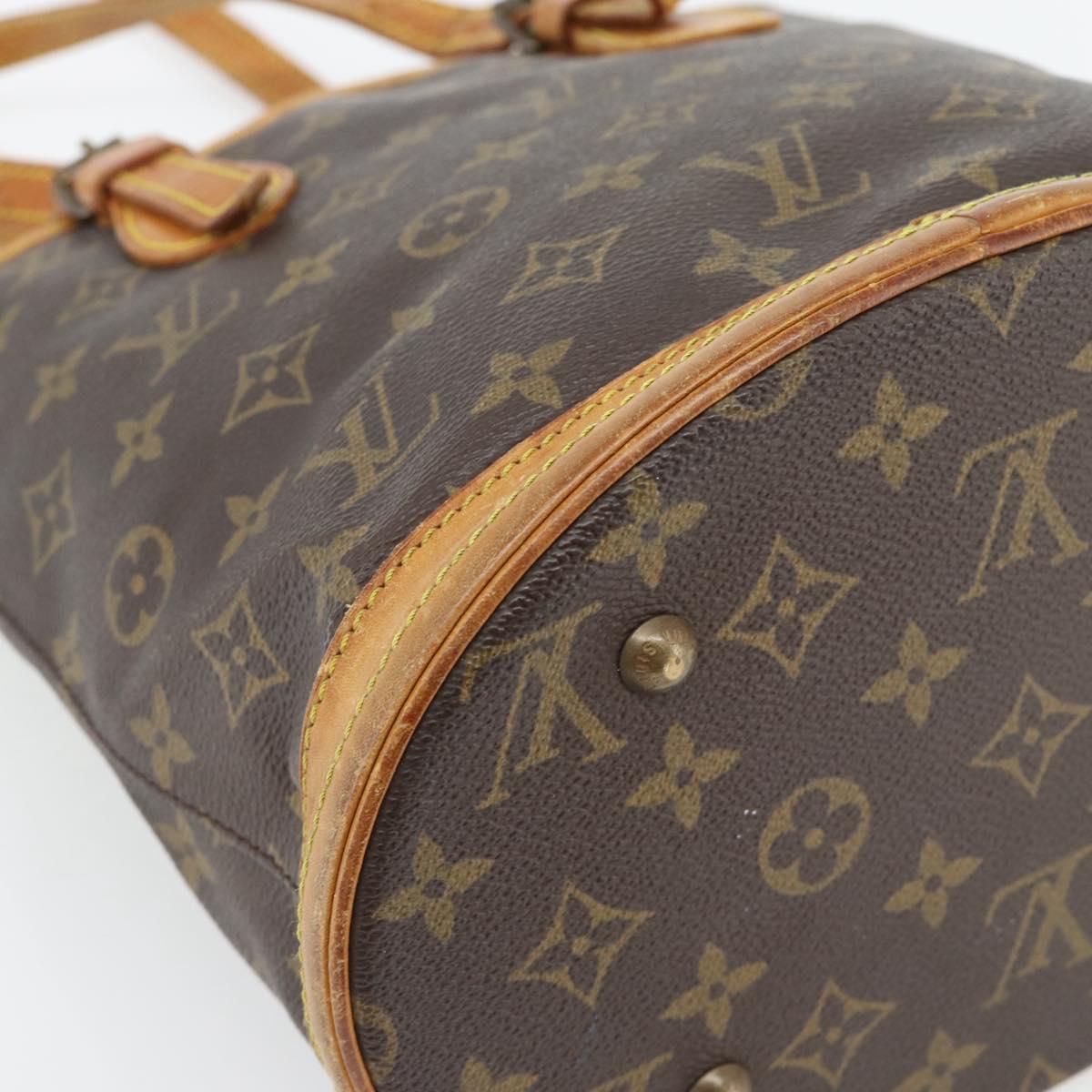 LOUIS VUITTON Monogram Bucket PM Shoulder Bag M42238 LV Auth bs35325