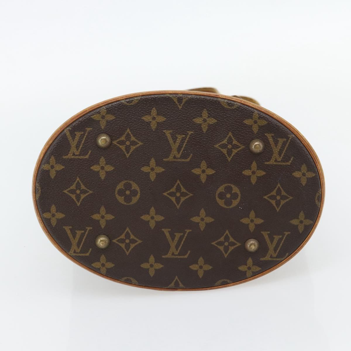 LOUIS VUITTON Monogram Bucket PM Shoulder Bag M42238 LV Auth bs35325
