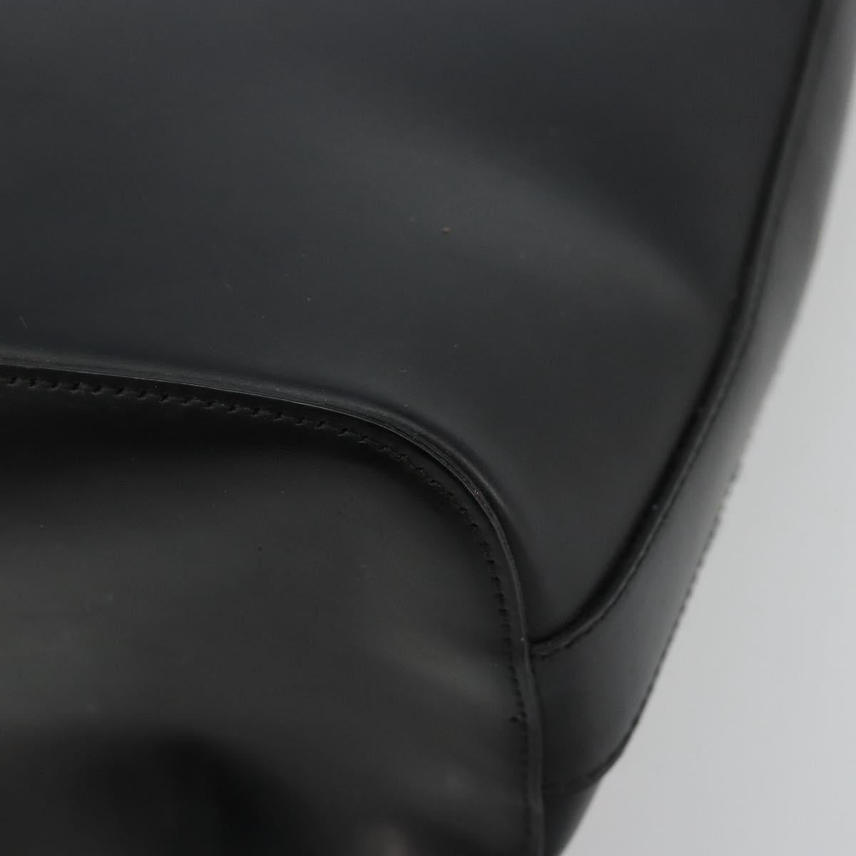 GUCCI Shoulder Bag Leather Black Silver 0013814 Auth bs35336