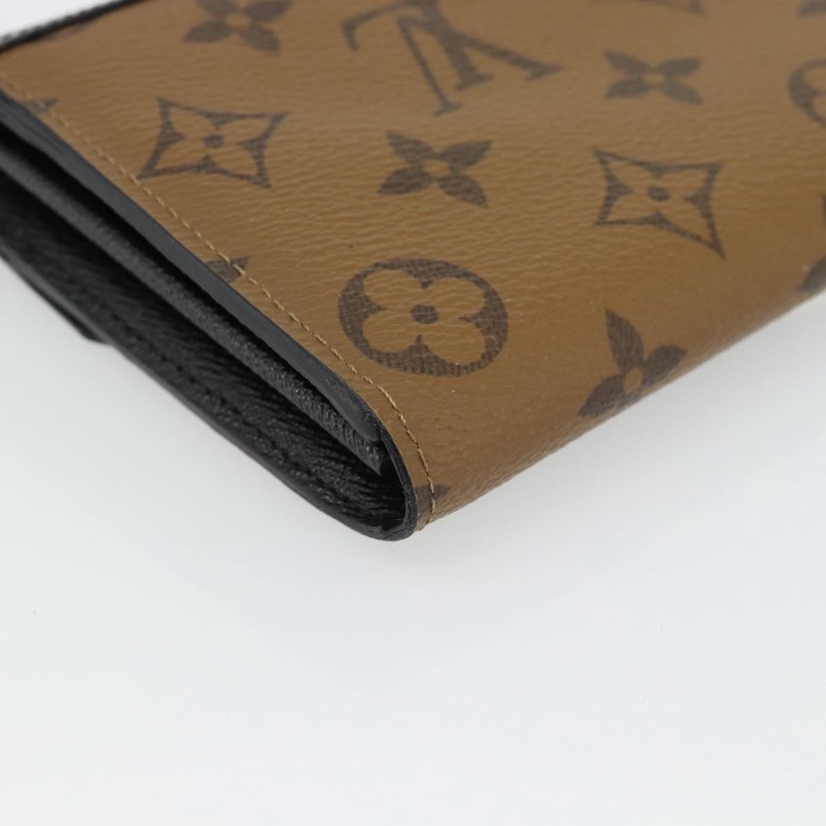 LOUIS VUITTON Monogram Reverse Portefeuille Sarah Wallet M67255 LV Auth bs35359