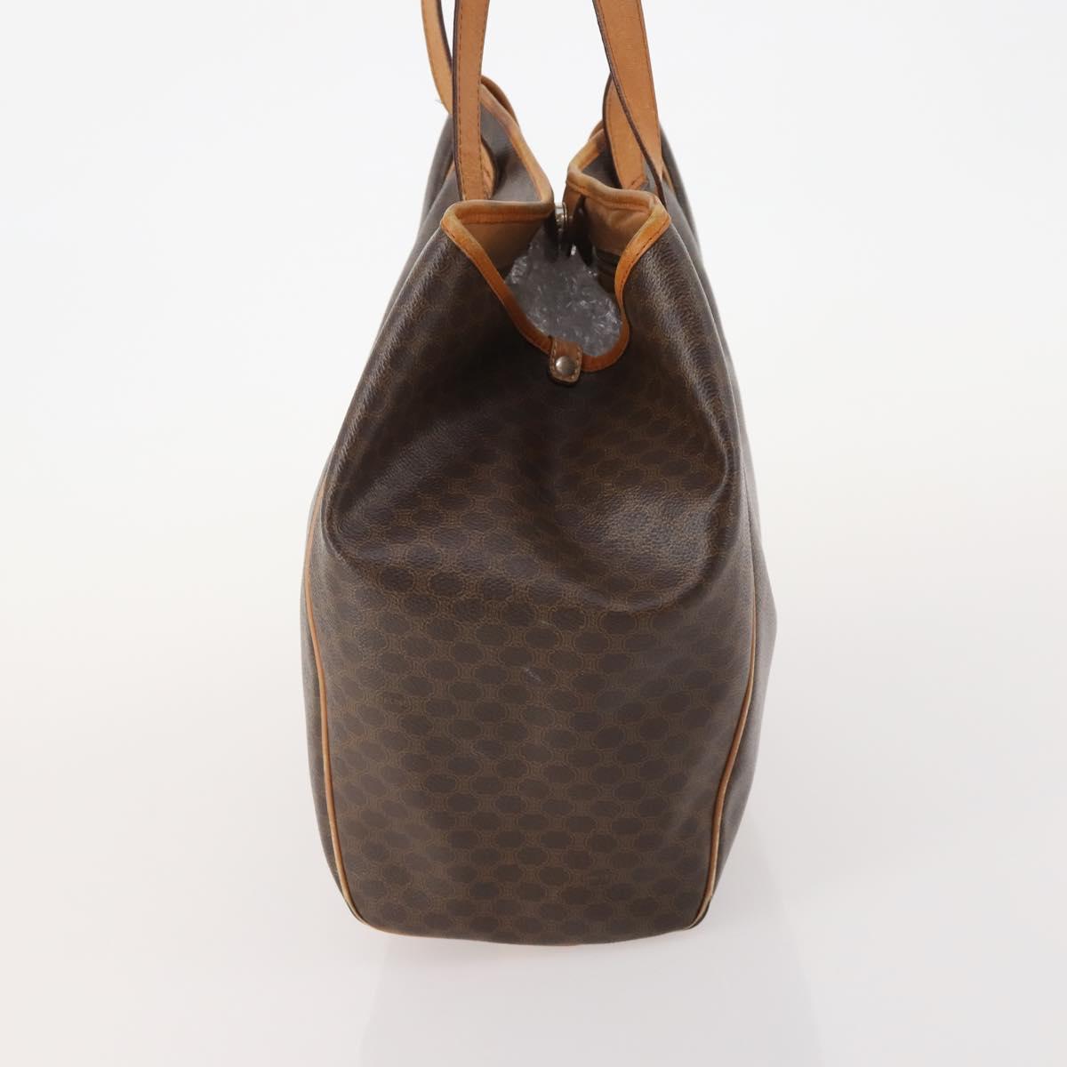 CELINE Macadam Canvas Shoulder Bag PVC Leather 2 Set Brown Auth bs35363