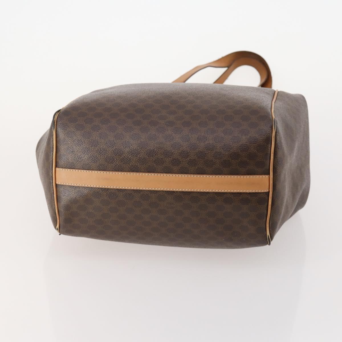 CELINE Macadam Canvas Shoulder Bag PVC Leather 2 Set Brown Auth bs35363