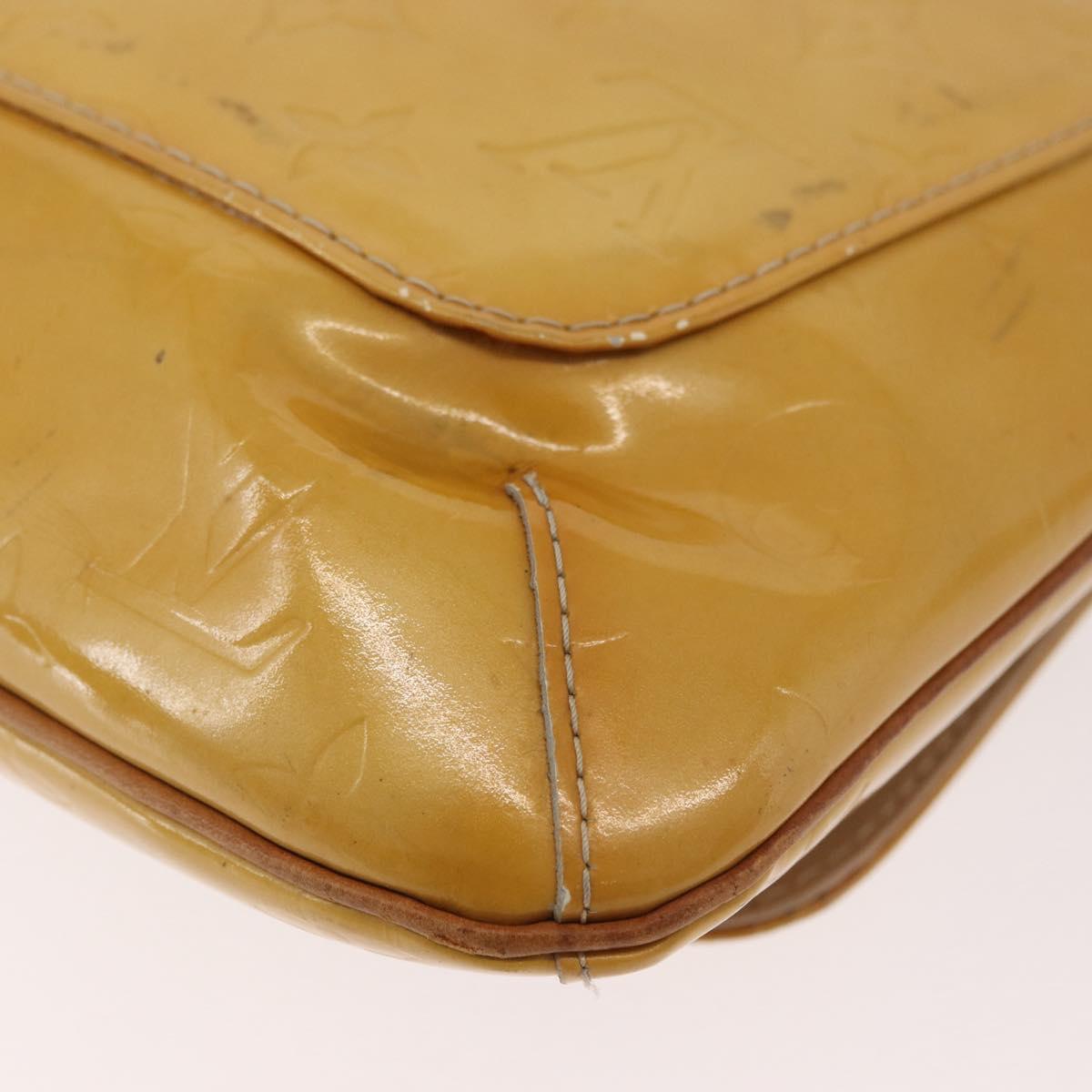 LOUIS VUITTON Monogram Vernis Thompson Street Bag Beige M91301 LV Auth bs35374