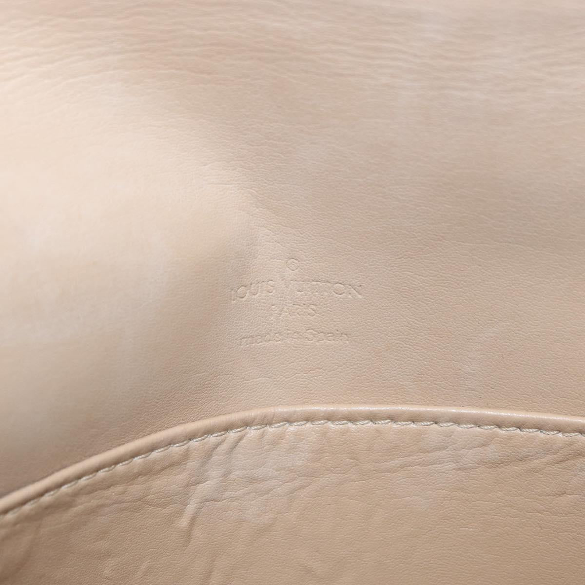 LOUIS VUITTON Monogram Vernis Thompson Street Bag Beige M91301 LV Auth bs35374