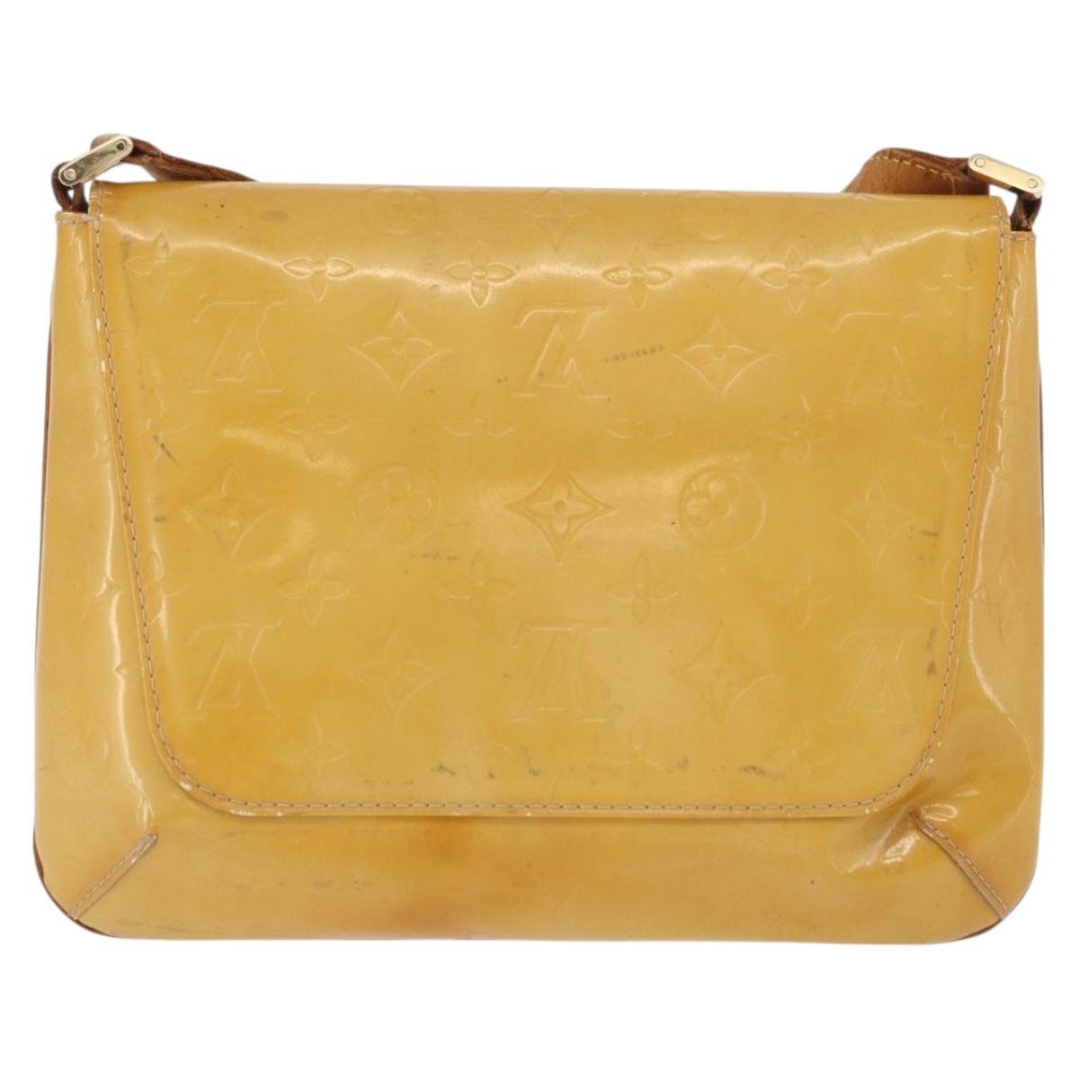 LOUIS VUITTON Monogram Vernis Thompson Street Bag Beige M91301 LV Auth bs35374