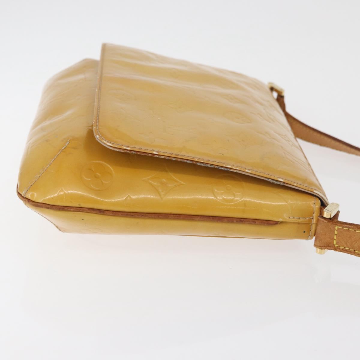 LOUIS VUITTON Monogram Vernis Thompson Street Bag Beige M91301 LV Auth bs35374