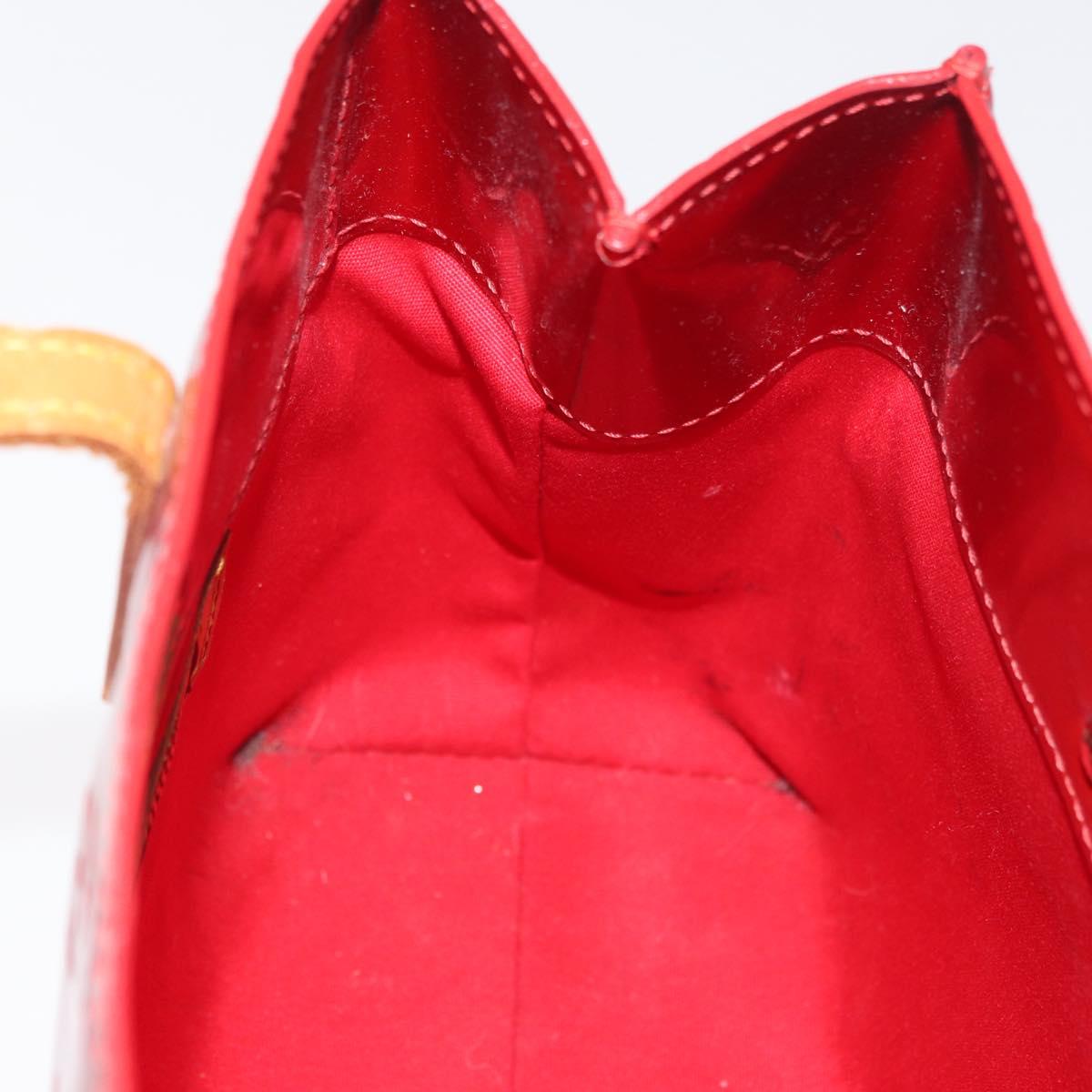 LOUIS VUITTON Monogram Vernis Reade PM Bag Pomme D'amour M91990 LV Auth bs35375