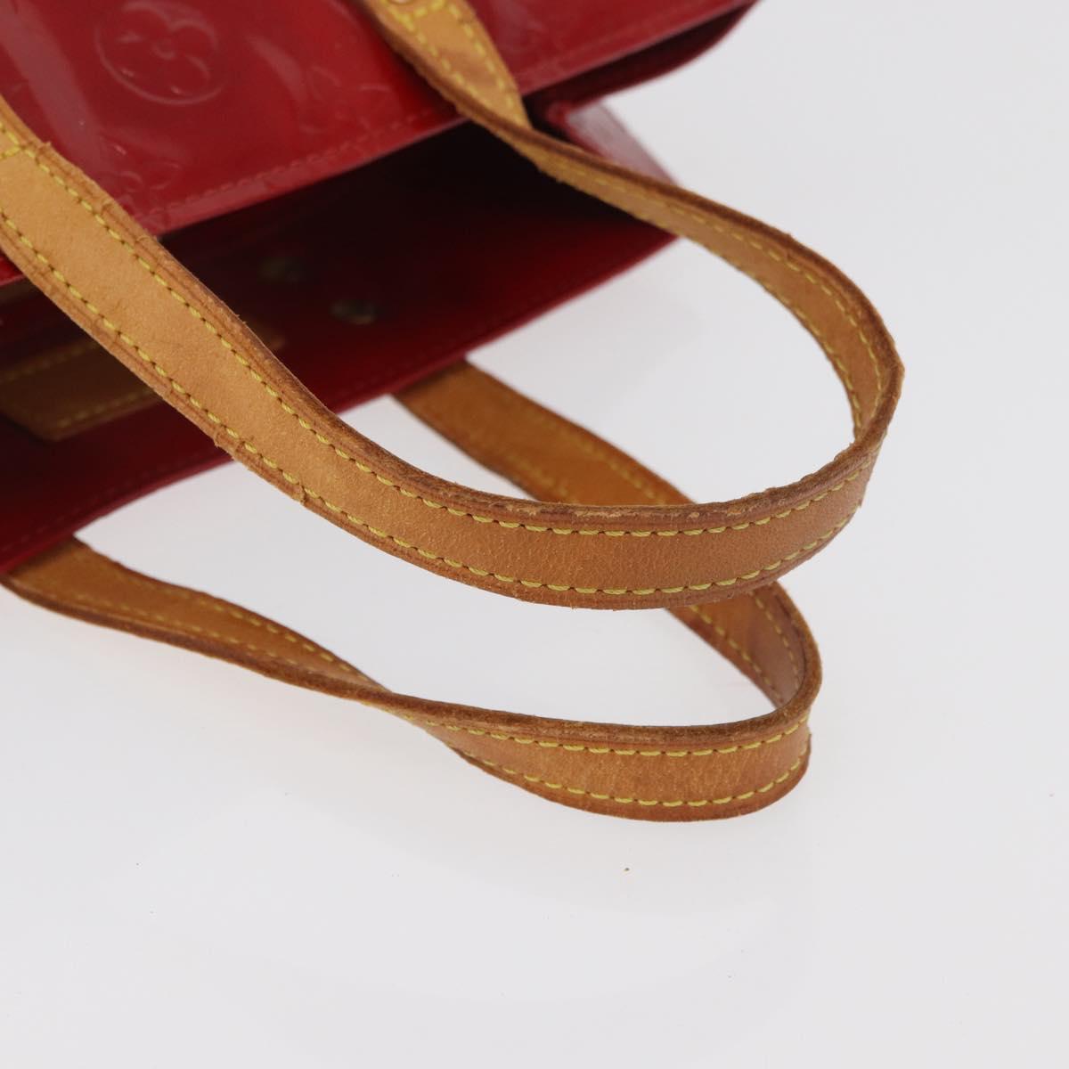 LOUIS VUITTON Monogram Vernis Reade PM Bag Pomme D'amour M91990 LV Auth bs35375