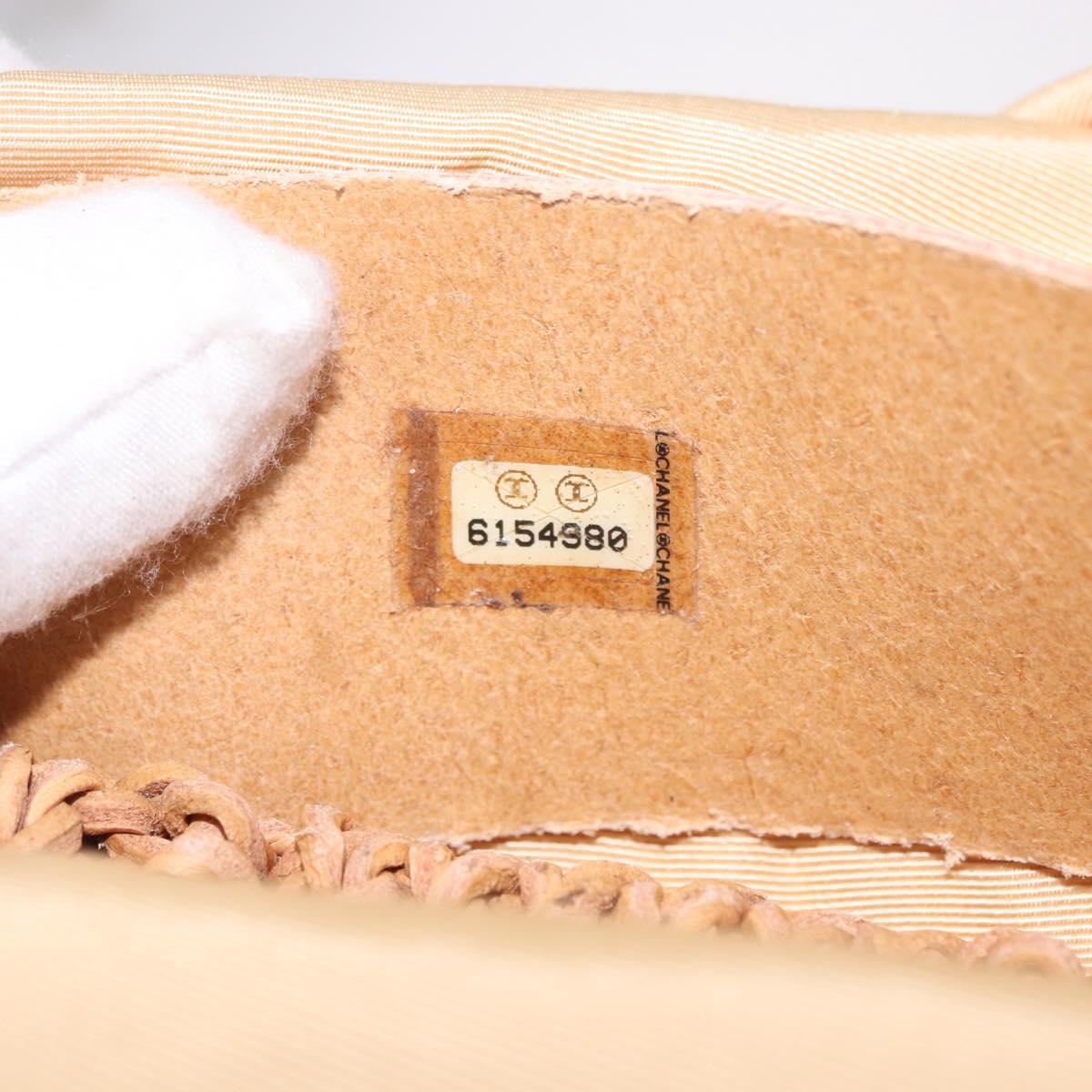 CHANEL Tote Bag Raffia Brown CC Auth bs35379A