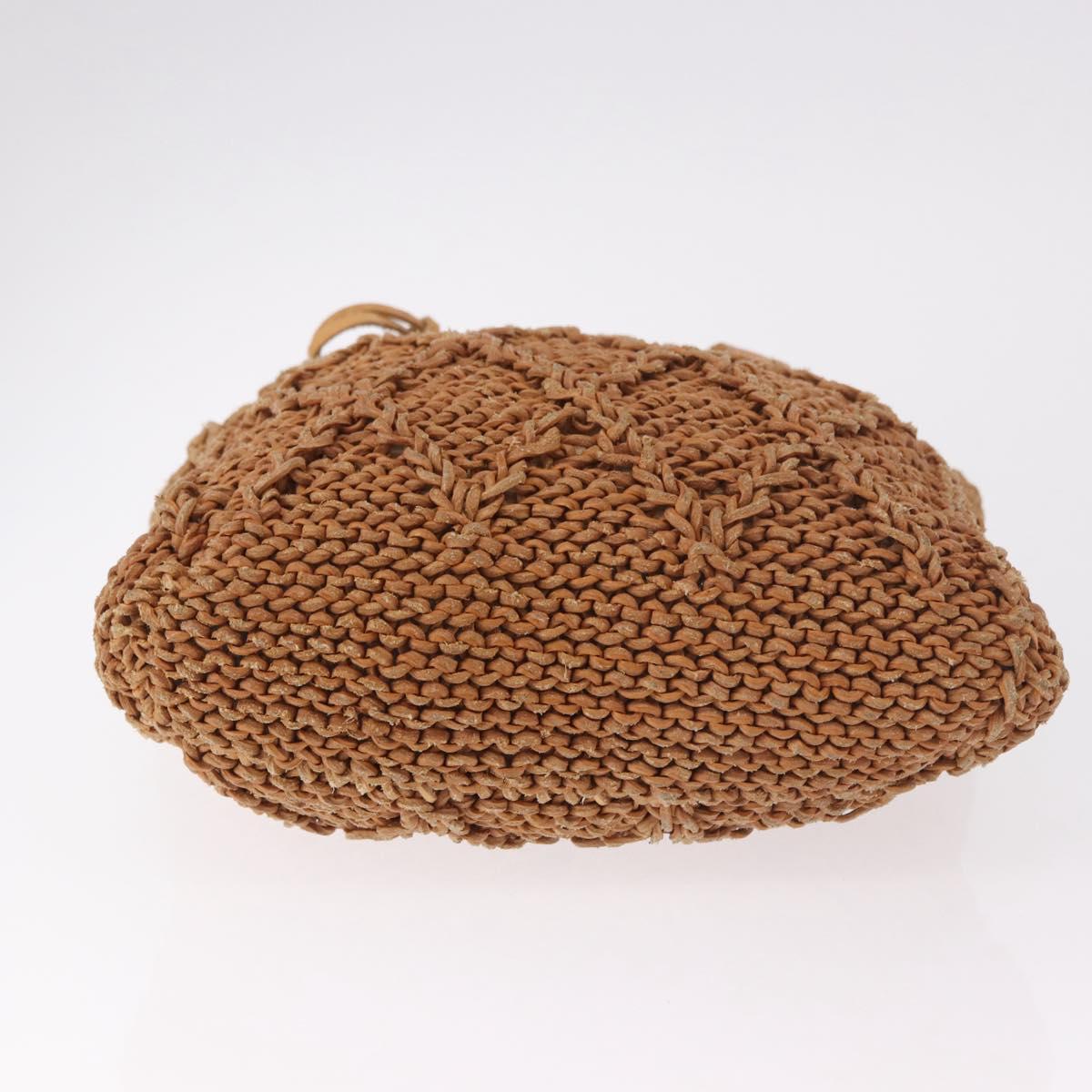 CHANEL Tote Bag Raffia Brown CC Auth bs35379A