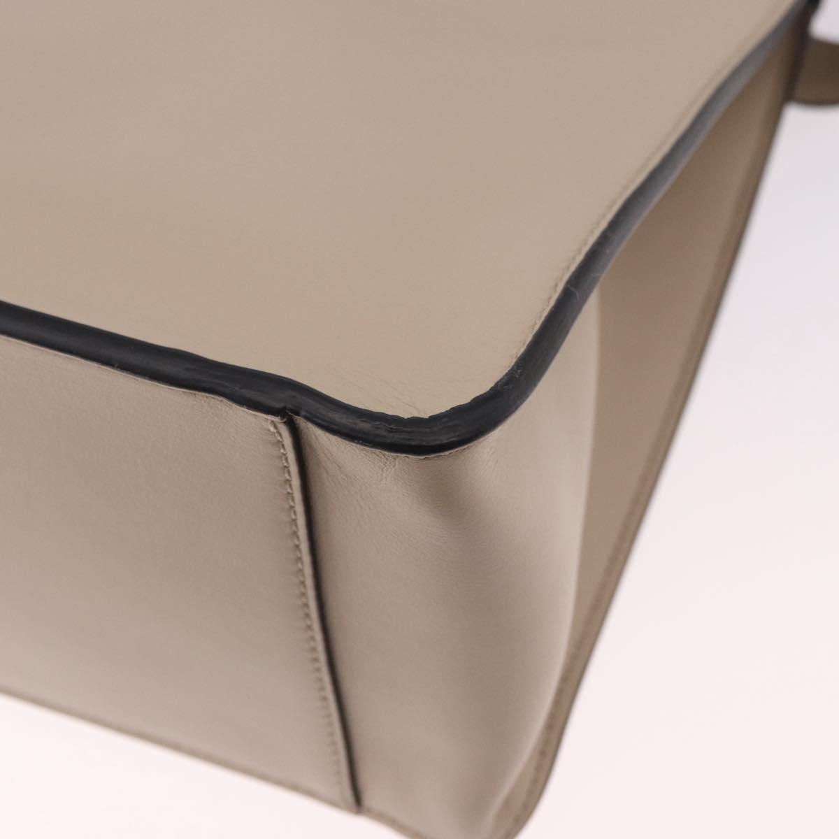 FENDI Flip Tote Bag Leather 3way Navy Gold Auth bs35380A