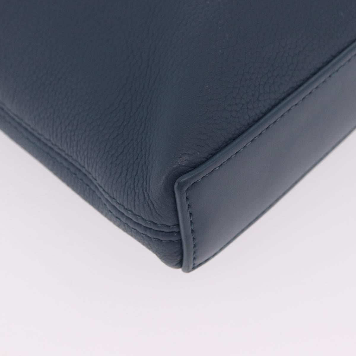 LOUIS VUITTON Takeoff Pouch Cowhide leather Blue Atlantic M82813 Auth bs35391A