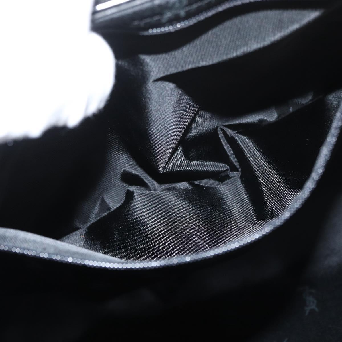 SAINT LAURENT Tote Bag Patent leather Black Silver Auth bs35398