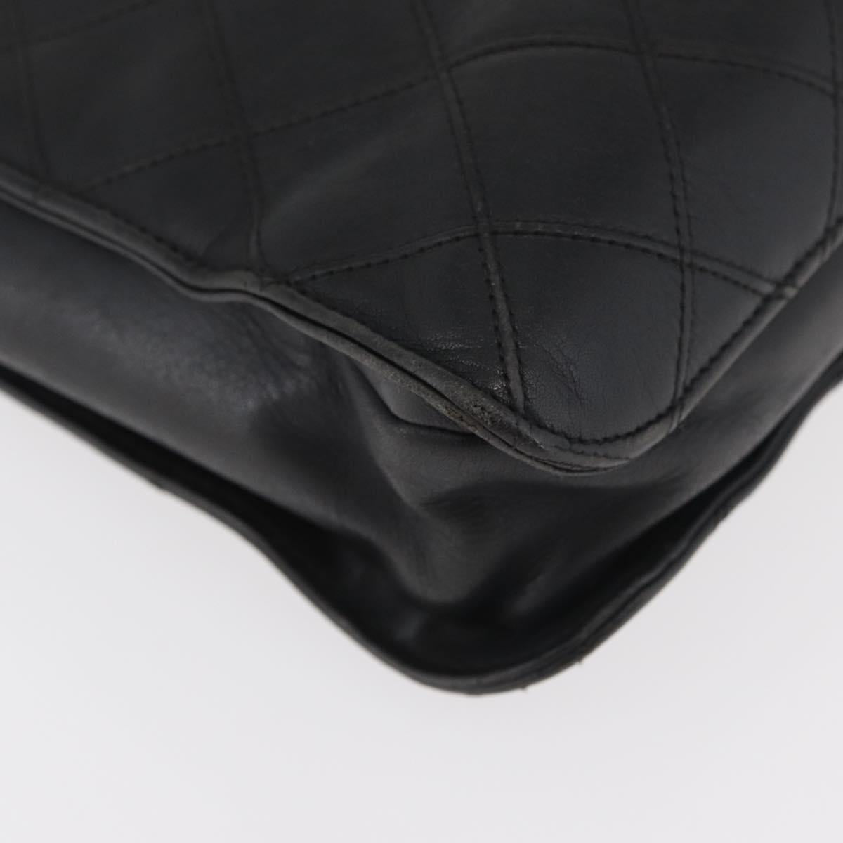 CHANEL Bicolore Business Bag Leather Black Gold CC Auth bs35400