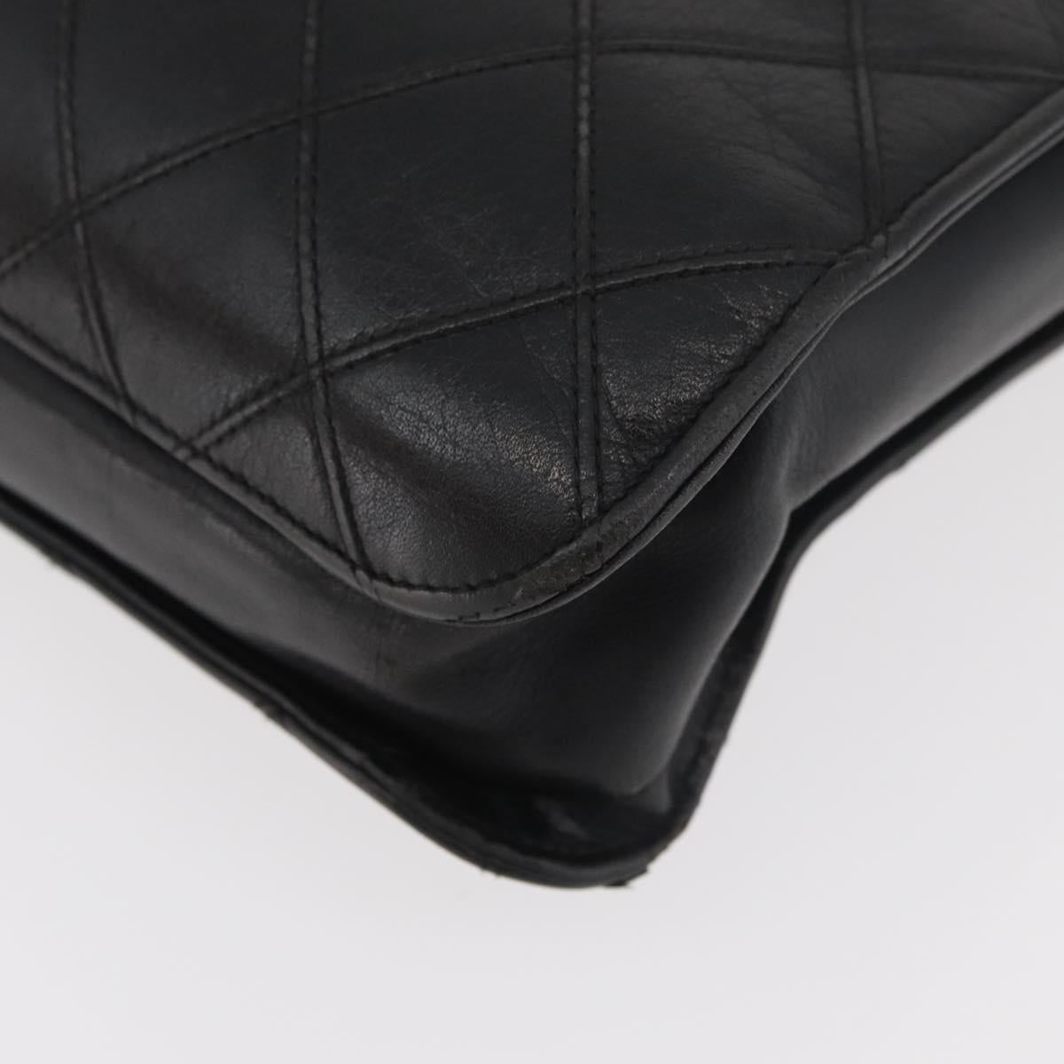CHANEL Bicolore Business Bag Leather Black Gold CC Auth bs35400