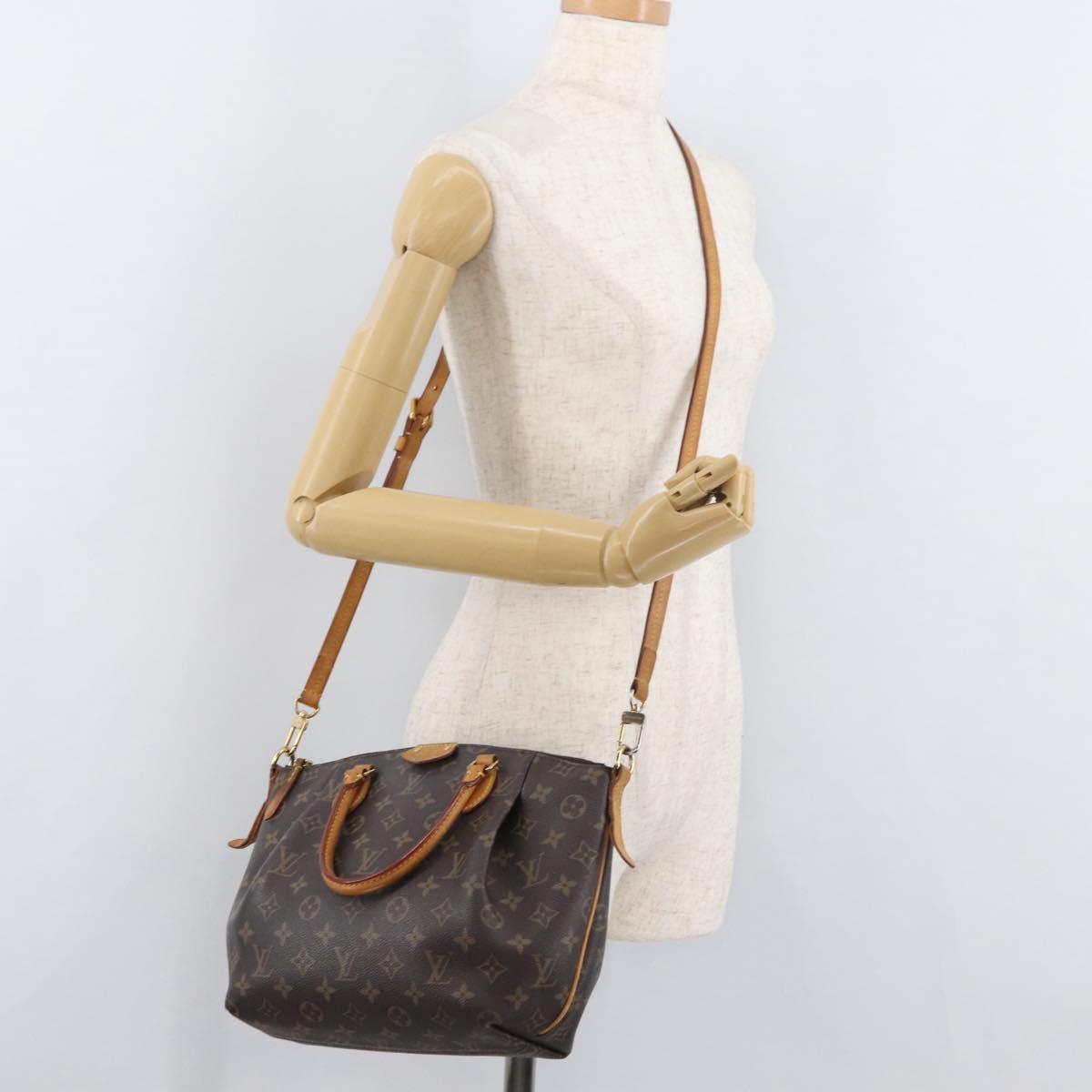 LOUIS VUITTON Monogram Turen PM Hand Bag 2way M48813 LV Auth bs35403