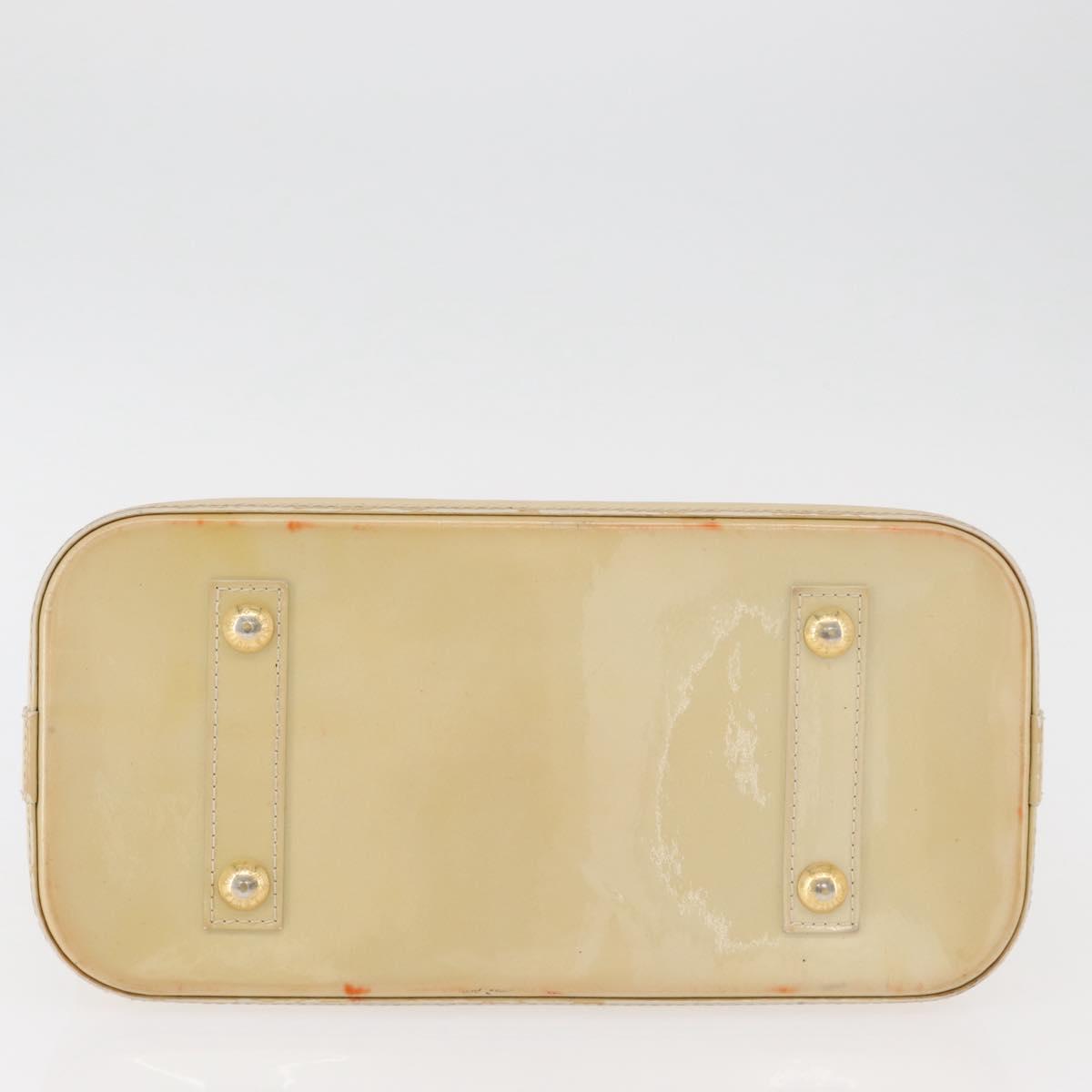 LOUIS VUITTON Monogram Vernis Alma PM Hand Bag Broncorail M91445 LV Auth bs35404