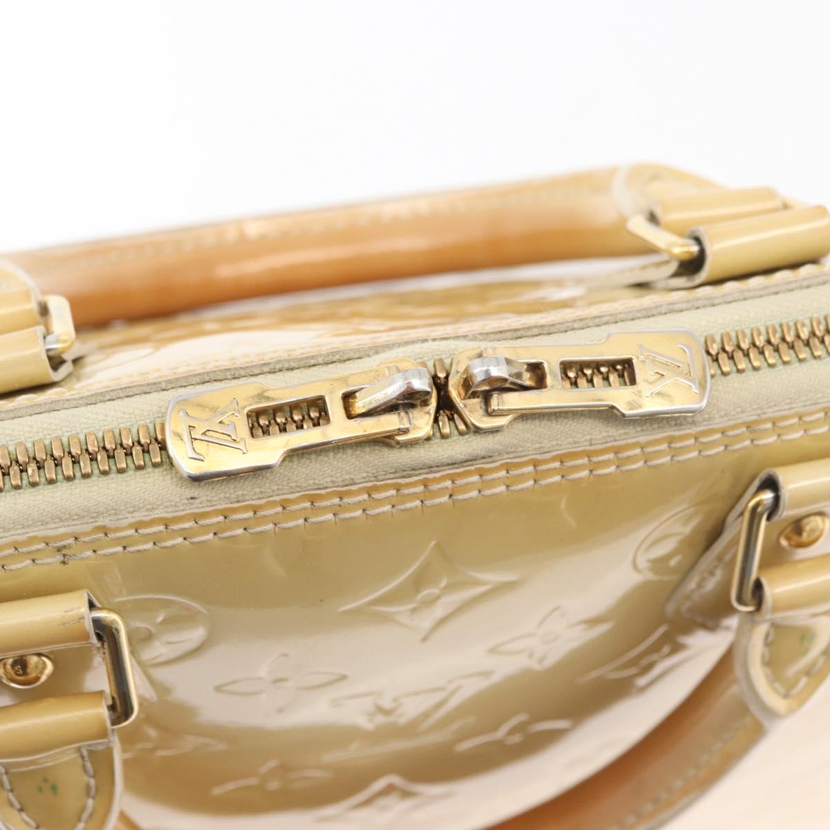 LOUIS VUITTON Monogram Vernis Alma PM Hand Bag Broncorail M91445 LV Auth bs35404