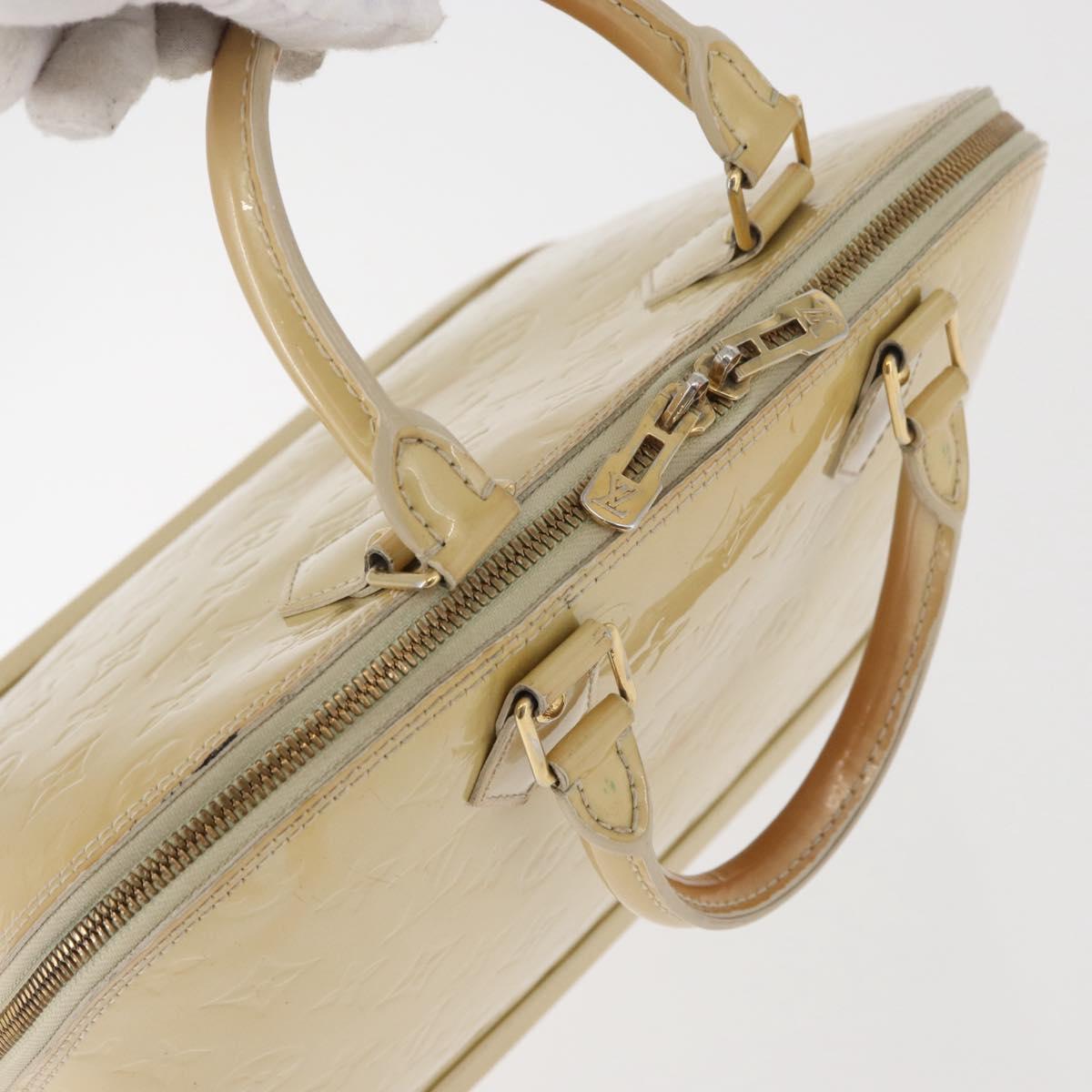 LOUIS VUITTON Monogram Vernis Alma PM Hand Bag Broncorail M91445 LV Auth bs35404