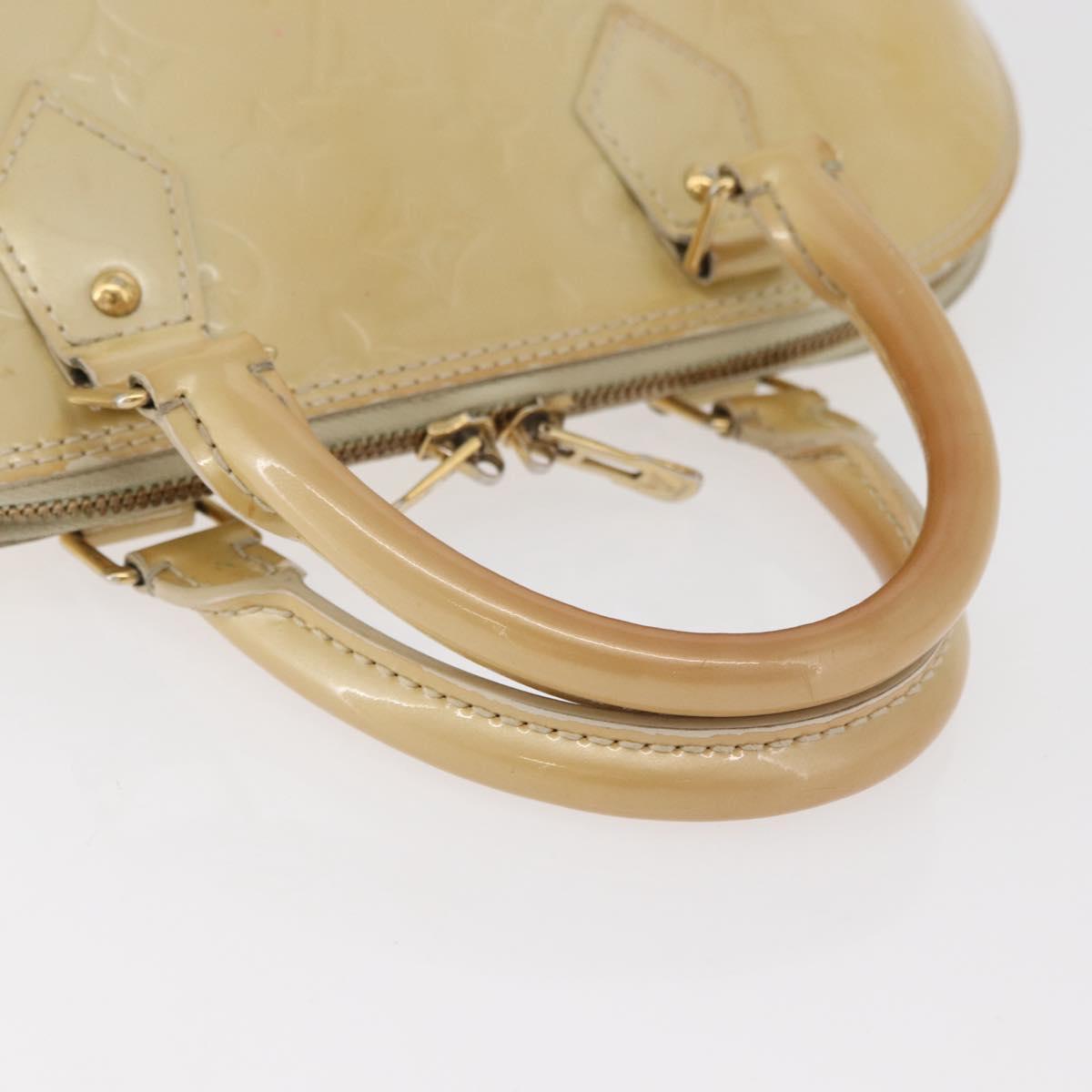 LOUIS VUITTON Monogram Vernis Alma PM Hand Bag Broncorail M91445 LV Auth bs35404