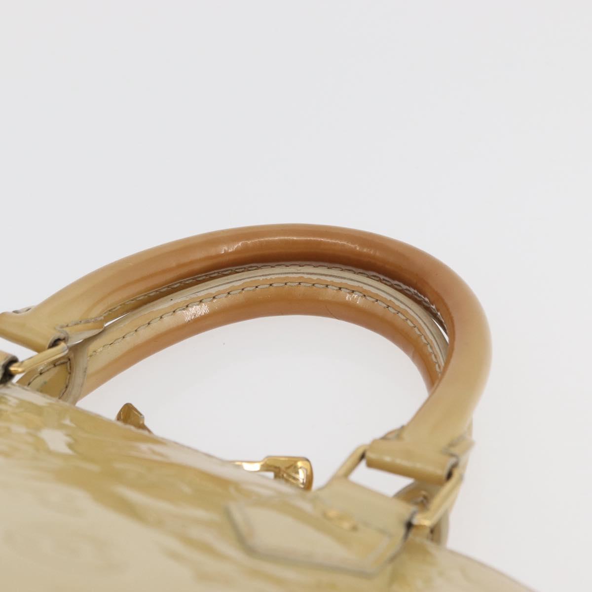 LOUIS VUITTON Monogram Vernis Alma PM Hand Bag Broncorail M91445 LV Auth bs35404