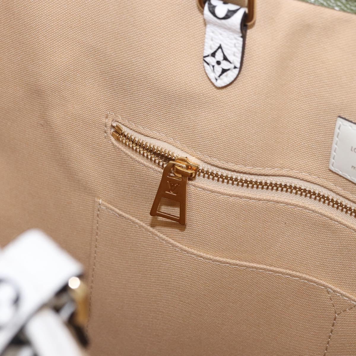 LOUIS VUITTON Monogram Giant On The Go GM Bag Khaki M44571 LV Auth bs35418SAM
