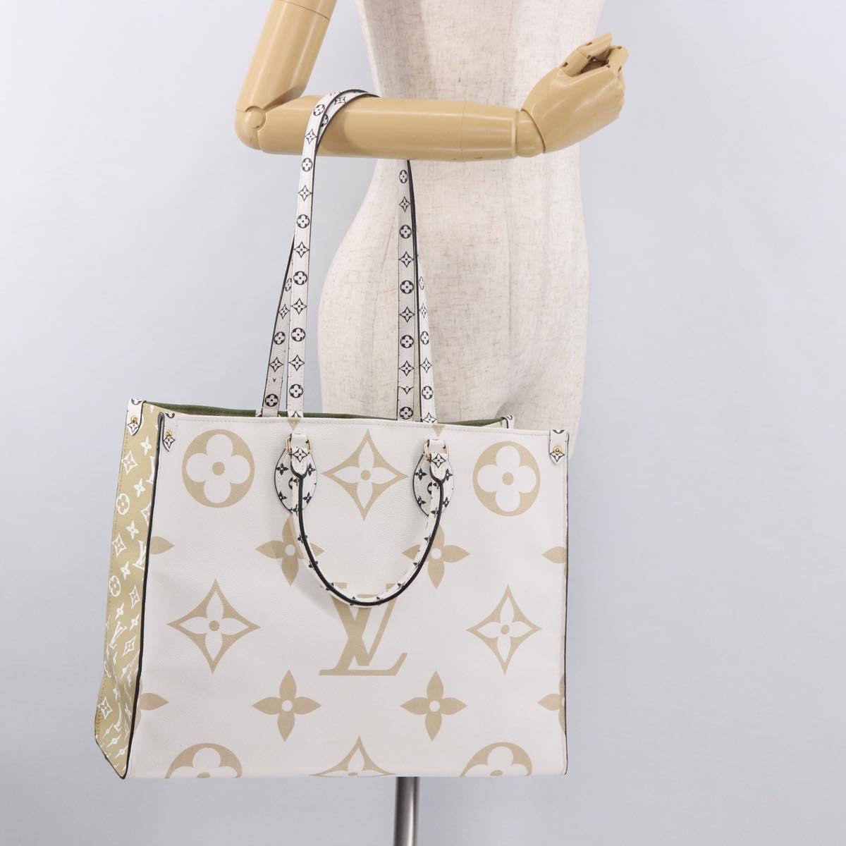 LOUIS VUITTON Monogram Giant On The Go GM Bag Khaki M44571 LV Auth bs35418SAM