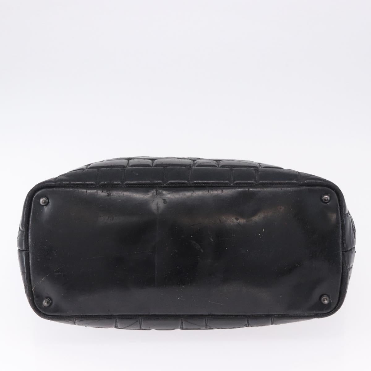 CHANEL Tote Bag Patent Leather Black CC Auth bs35420