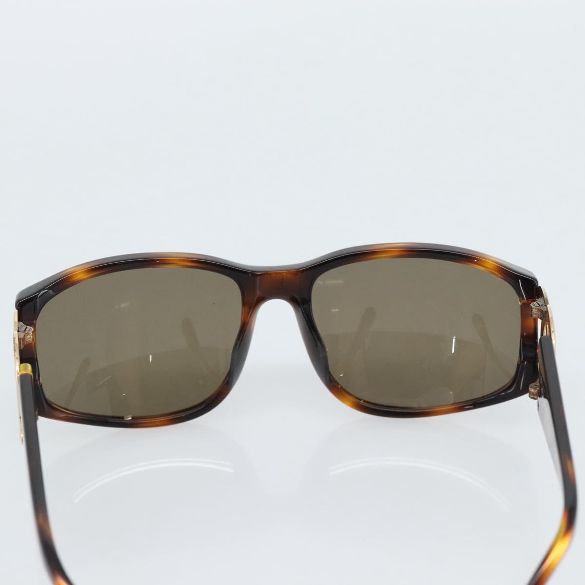 CHANEL Tortoise Pattern Sunglasses Plastic Brown Gold CC Auth bs35421