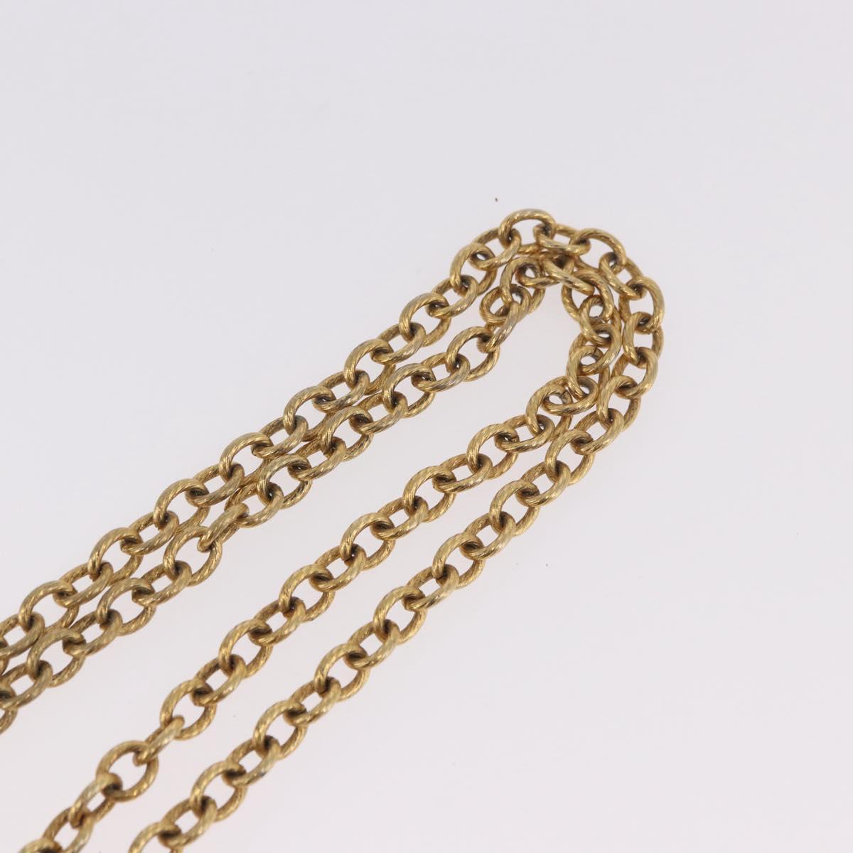 CHANEL Necklace Metal Gold Tone CC Auth bs35422A