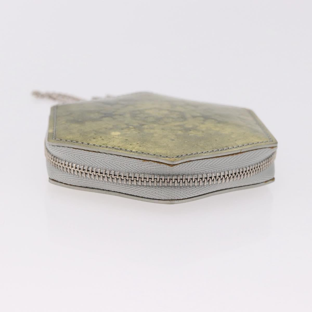 LOUIS VUITTON Vernis Porte Monnaie Flocon Purse Silver M58218 Auth bs35424