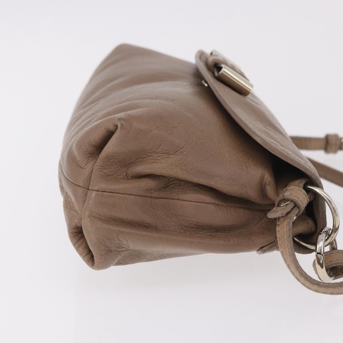 Chloe Lily Shoulder Bag Leather 2way Brown Gold Auth bs35434