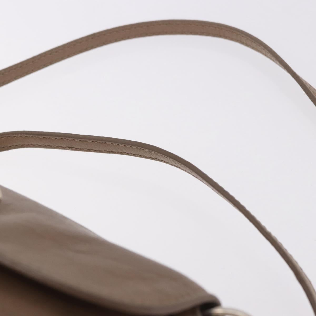 Chloe Lily Shoulder Bag Leather 2way Brown Gold Auth bs35434