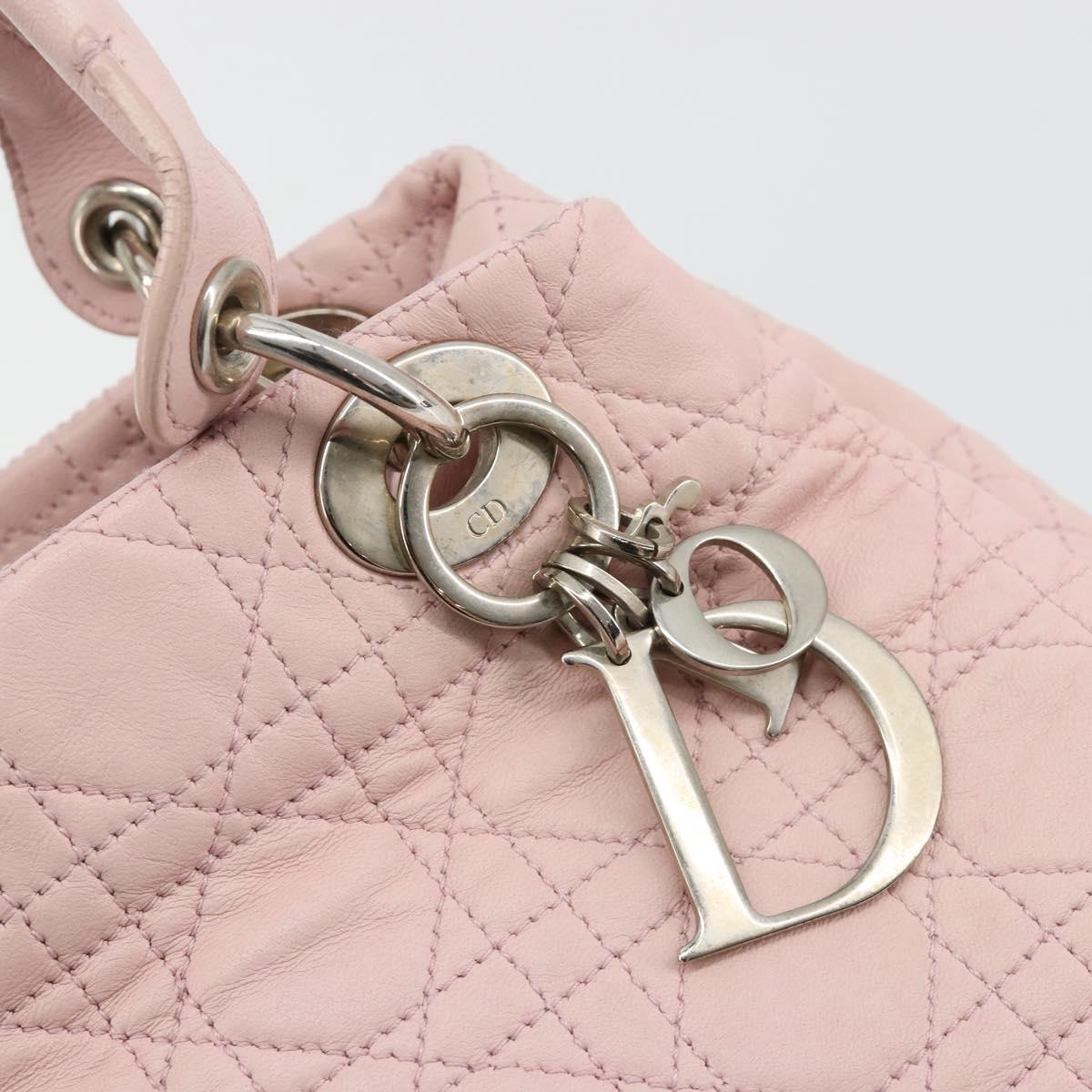 Christian Dior Canage Hand Bag 2way Pink Silver Auth bs35435A