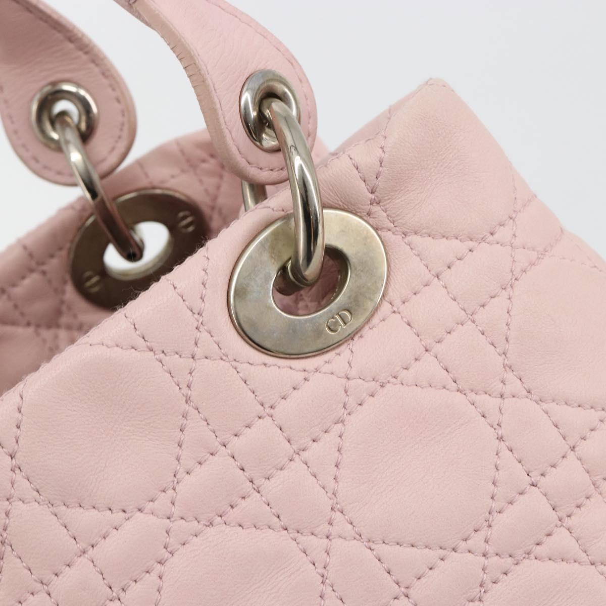 Christian Dior Canage Hand Bag 2way Pink Silver Auth bs35435A