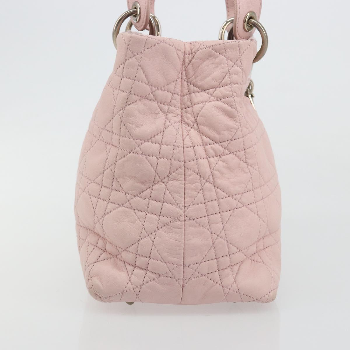 Christian Dior Canage Hand Bag 2way Pink Silver Auth bs35435A