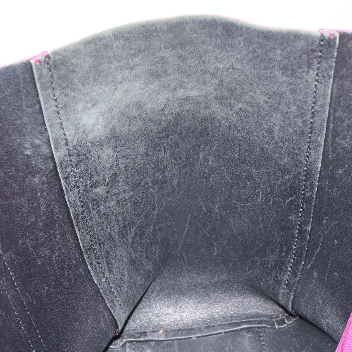 TIFFANY&Co. Tote Bag Leather Pink Silver Auth bs35436