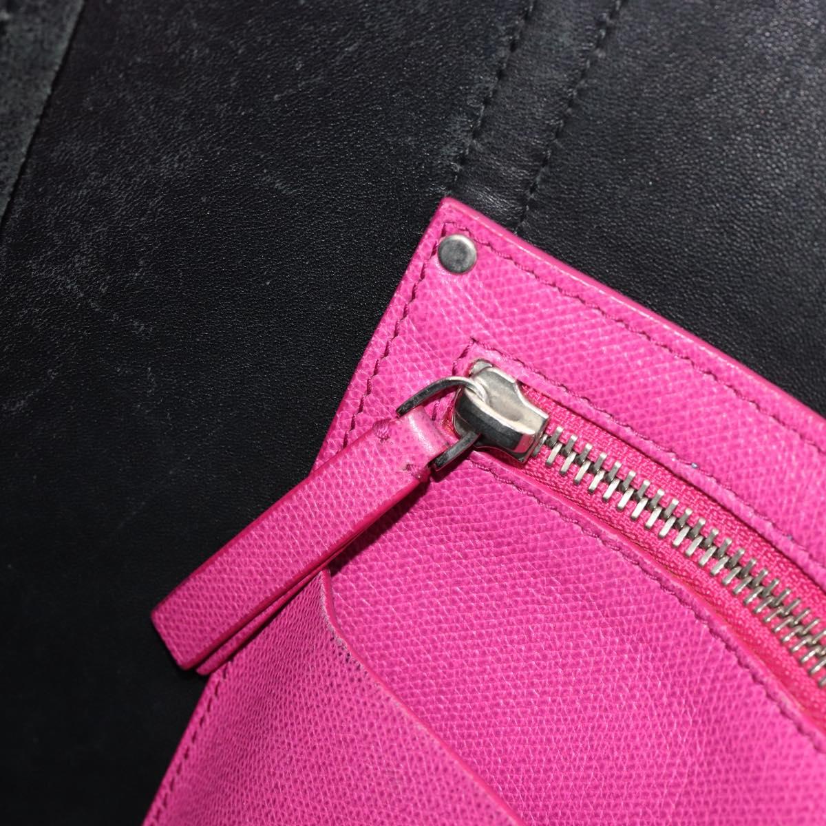 TIFFANY&Co. Tote Bag Leather Pink Silver Auth bs35436