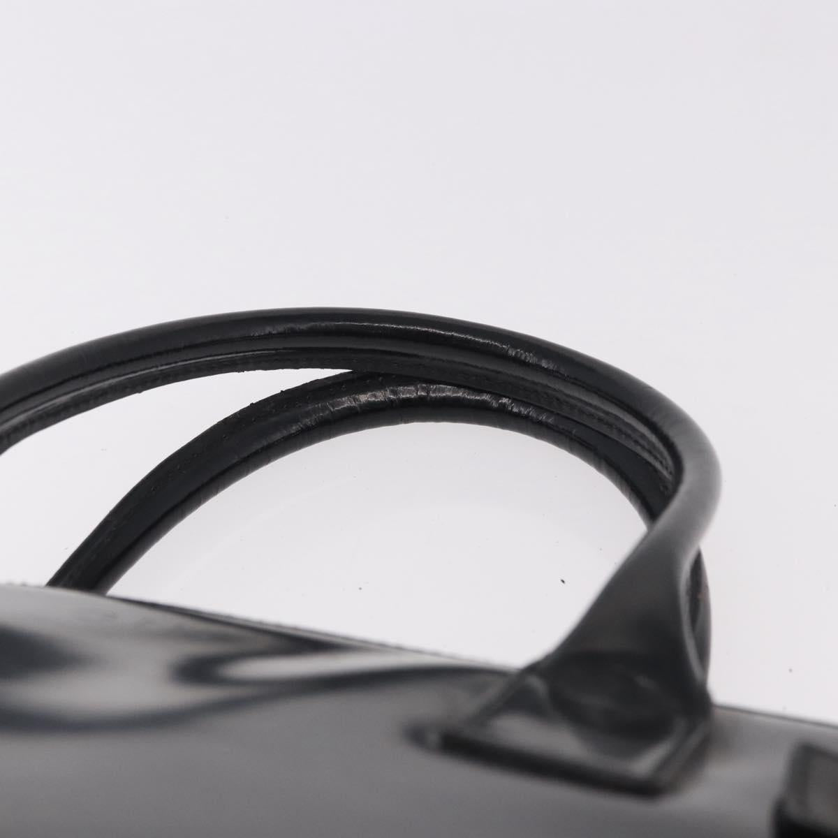 GUCCI Tote Bag Patent Leather Black Gold 000 1118 0503 Auth bs35437