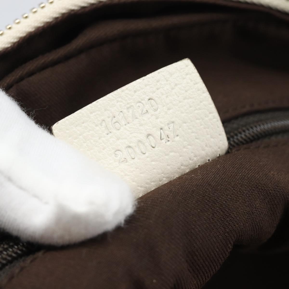 GUCCI GG Canvas princi Hand Bag Beige Gold 161720 Auth bs35443