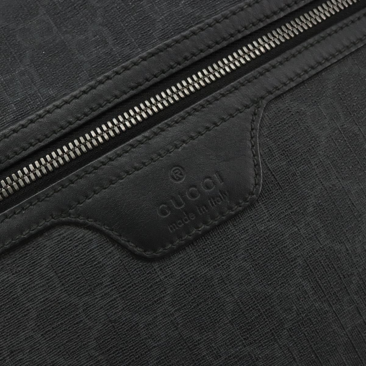 GUCCI GG Supreme Shoulder Bag PVC Black Silver 322279 Auth bs35450