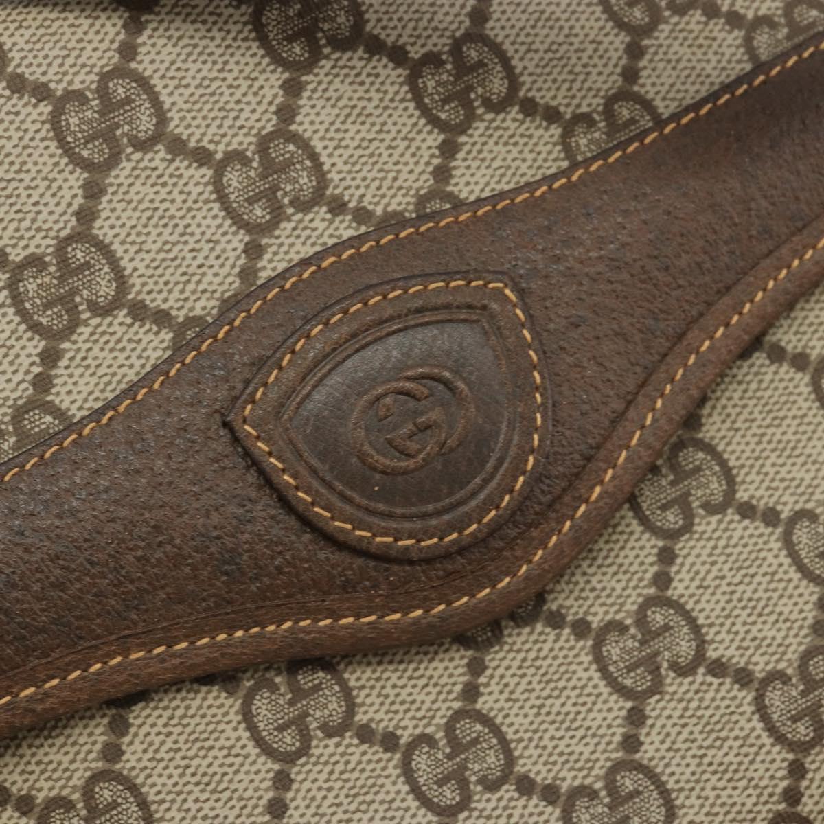 GUCCI GG Supreme Shoulder Bag PVC Beige Gold 004 161 0670 Auth bs35455